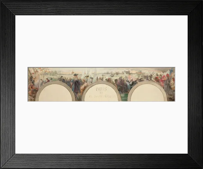 Framed Print : Esquisse pour le salon d'entrée de l'Hôtel de ville de Paris : Paris et les grandes époques, 1892. Creator: Paul Louis Delance Framed Print : Esquisse pour le salon d'entrée de l'Hôtel de ville de Paris : Paris et les grandes époques, 1892. Creator: Paul Louis Delance
