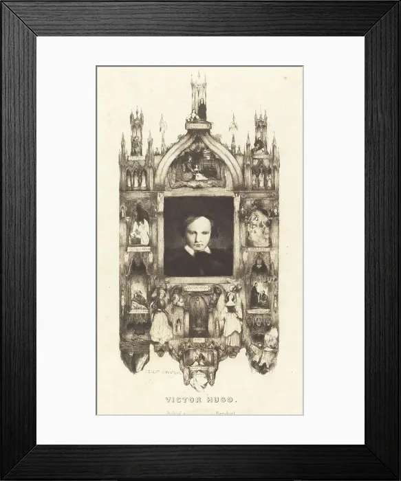Framed Print : Victor Hugo, 1833. Creator: Célestin Nanteuil Framed Print : Victor Hugo, 1833. Creator: Célestin Nanteuil