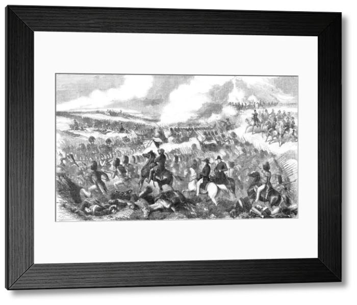 Framed Print : The Battle of Alma: Charge of the Grenadier Guards and of The Highlanders, Under the Duke... 1854 Creator: Unknown Framed Print : The Battle of Alma: Charge of the Grenadier Guards and of The Highlanders, Under the Duke... 1854 Creator: Unknown