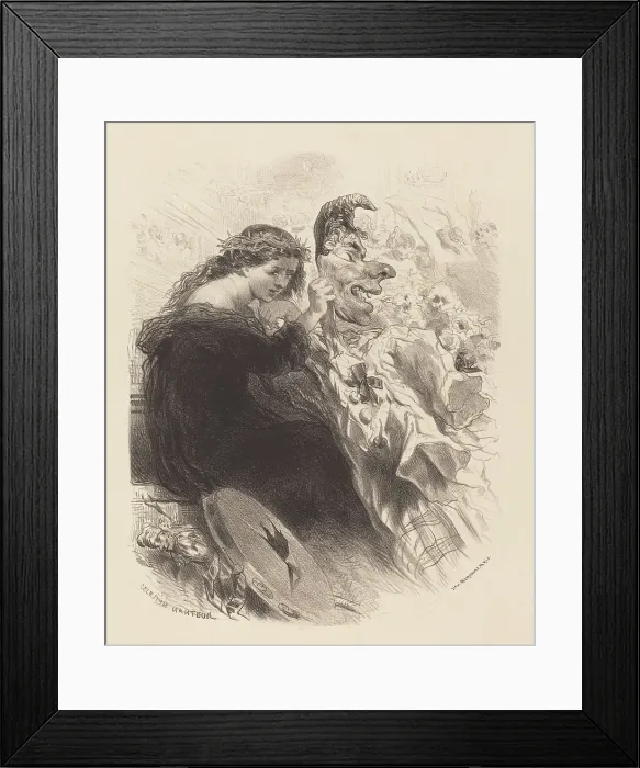 Framed Print : The Woman Behind the Mask, 1830s. Creator: Célestin Nanteuil Framed Print : The Woman Behind the Mask, 1830s. Creator: Célestin Nanteuil
