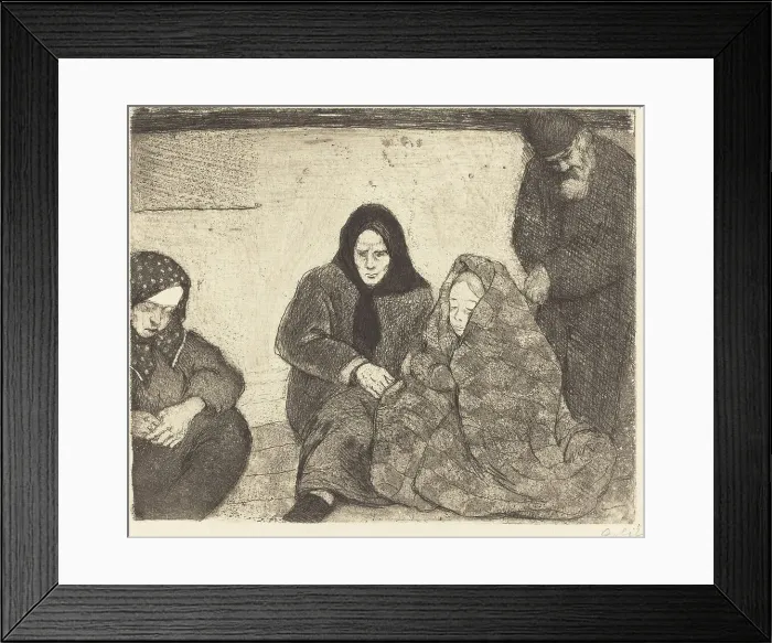 Framed Print : Emigrants, 1922. Creator: Emil Orlik Framed Print : Emigrants, 1922. Creator: Emil Orlik