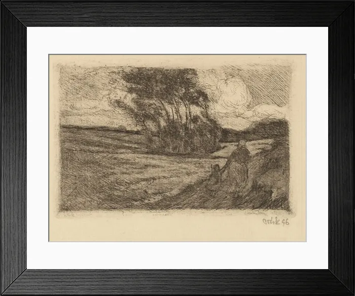 Framed Print : Thunderstorm (Small), 1896. Creator: Emil Orlik Framed Print : Thunderstorm (Small), 1896. Creator: Emil Orlik