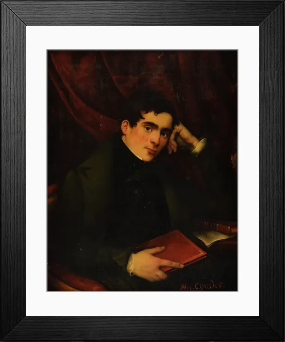 Framed Print : Portrait of Alphonse de Lamartine (1790-1869). Creator: Couder, Alexandre (1808-1879) Framed Print : Portrait of Alphonse de Lamartine (1790-1869). Creator: Couder, Alexandre (1808-1879)