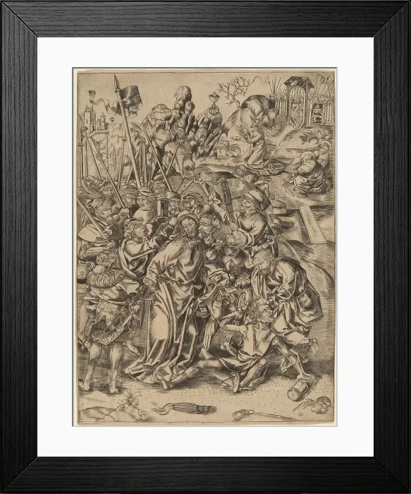 Framed Print : The Betrayal, 15th century. Creator: Unknown Framed Print : The Betrayal, 15th century. Creator: Unknown