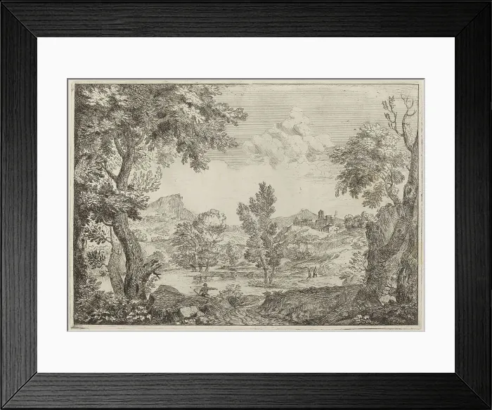 Framed Print : The Stream, 1696. Creator: Crescenzio Onofri Framed Print : The Stream, 1696. Creator: Crescenzio Onofri