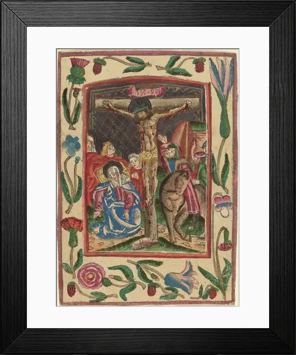 Framed Print : The Crucifixion, c. 1490 / 1500. Creator: Unknown Framed Print : The Crucifixion, c. 1490 / 1500. Creator: Unknown