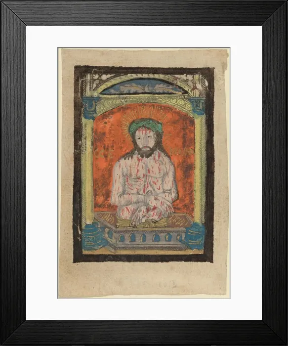 Framed Print : Christ as the Man of Sorrows, 15th century. Creator: Unknown Framed Print : Christ as the Man of Sorrows, 15th century. Creator: Unknown