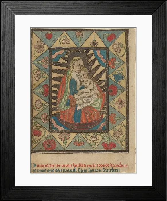 Framed Print : The Madonna and Child, c. 1500. Creator: Unknown Framed Print : The Madonna and Child, c. 1500. Creator: Unknown