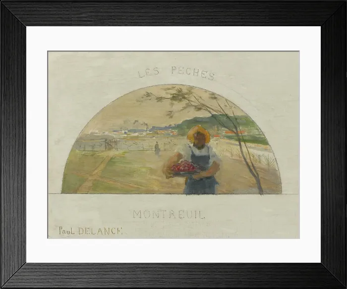 Framed Print : Esquisse pour la salle à manger de l'Hôtel de Ville de Paris : Montreuil : les pêches... c1891-1892 Creator: Paul Louis Delance Framed Print : Esquisse pour la salle à manger de l'Hôtel de Ville de Paris : Montreuil : les pêches... c1891-1892 Creator: Paul Louis Delance