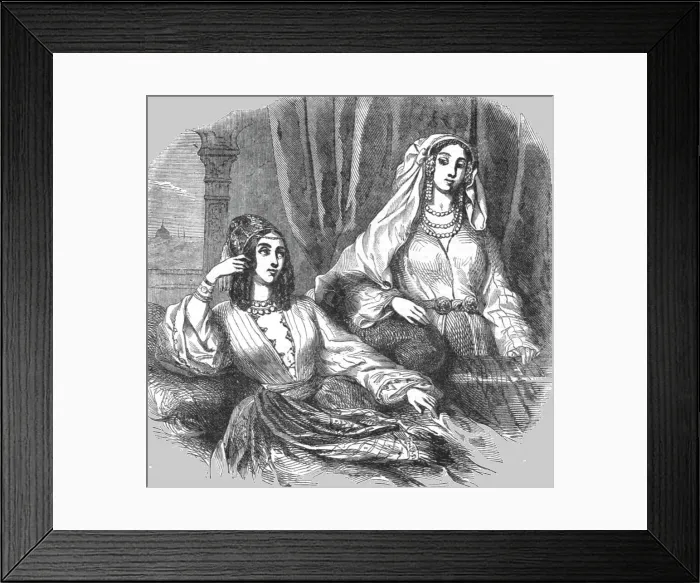 Framed Print : Costume of the Women of Bucharest, 1854. Creator: Unknown Framed Print : Costume of the Women of Bucharest, 1854. Creator: Unknown