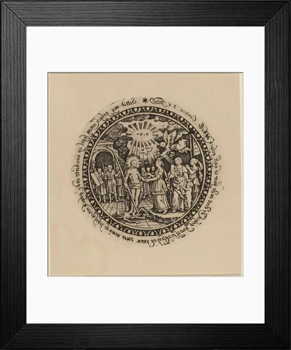 Framed Print : Triumphant Christ with Prophets and Saints. Creator: Unknown Framed Print : Triumphant Christ with Prophets and Saints. Creator: Unknown