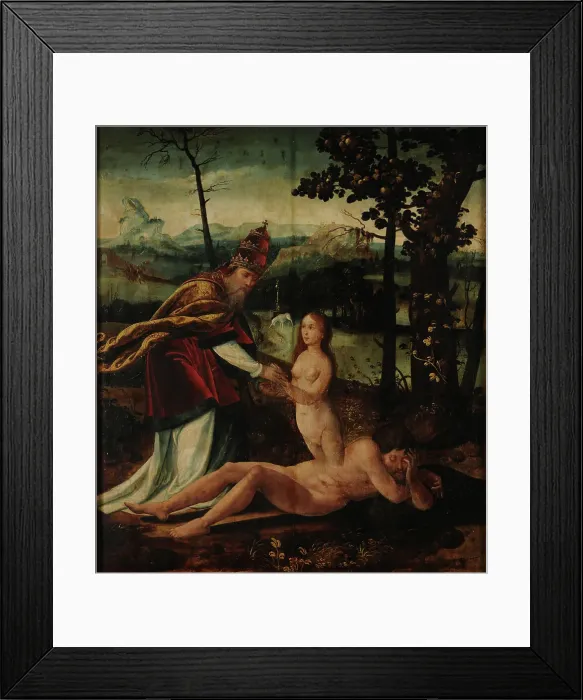 Framed Print : The Creation of Eve, ca 1530. Creator: Anonymous Framed Print : The Creation of Eve, ca 1530. Creator: Anonymous
