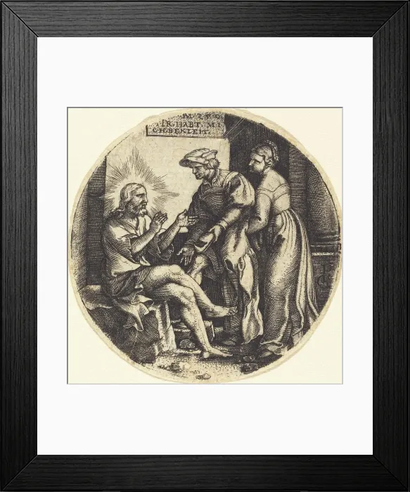 Framed Print : To Clothe the Naked. Creator: Georg Pencz Framed Print : To Clothe the Naked. Creator: Georg Pencz