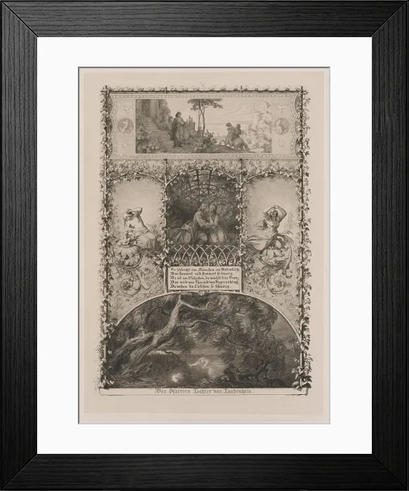 Framed Print : Des Pfarrers Tochter von Taubenhein (The Parson's Daughter from Taubenhain), 1844. Creator: Eugen Napoleon Neureuther Framed Print : Des Pfarrers Tochter von Taubenhein (The Parson's Daughter from Taubenhain), 1844. Creator: Eugen Napoleon Neureuther