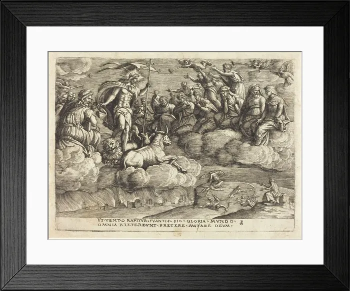 Framed Print : The Triumph of Eternity, c. 1539. Creator: Georg Pencz Framed Print : The Triumph of Eternity, c. 1539. Creator: Georg Pencz