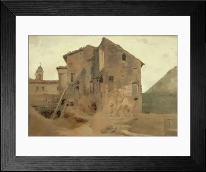 Framed Print : Masure dans la campagne de Rome, between 1859 and 1864. Creator: Jean Jacques Henner Framed Print : Masure dans la campagne de Rome, between 1859 and 1864. Creator: Jean Jacques Henner
