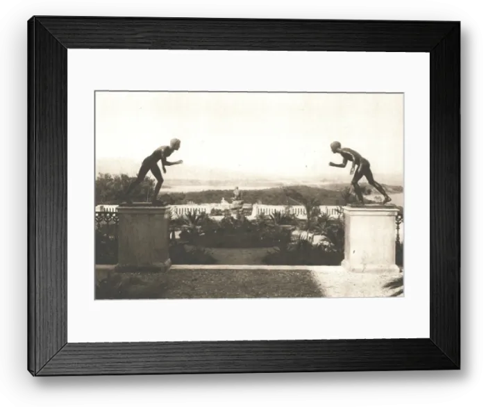 Framed Print : Corfou et l'Achilleion; les jardins de l'Achilleion vus de la villa. 1916. Creator: B. Borri Framed Print : Corfou et l'Achilleion; les jardins de l'Achilleion vus de la villa. 1916. Creator: B. Borri