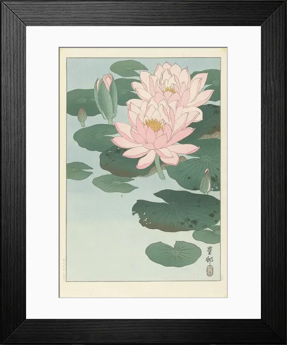 Framed Print : Water Lilies, 1920-1930. Creator: Ohara, Koson (1877-1945) Framed Print : Water Lilies, 1920-1930. Creator: Ohara, Koson (1877-1945)