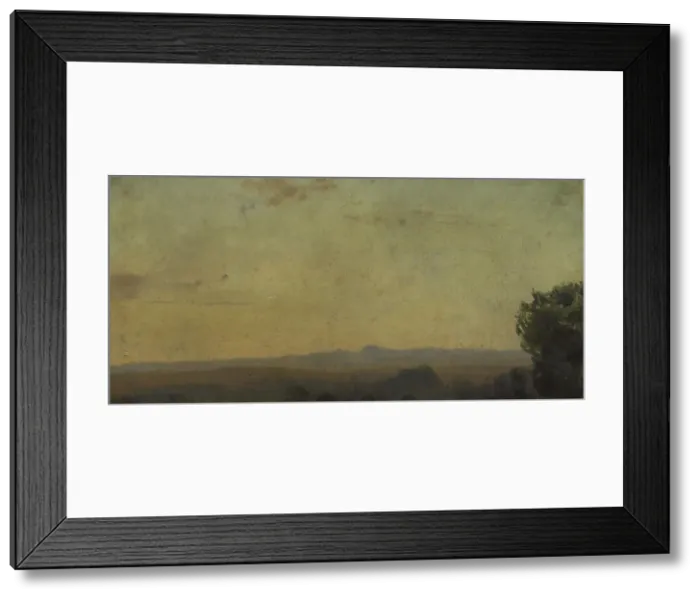 Framed Print : Paysage d'Italie, between 1859 and 1864. Creator: Jean Jacques Henner Framed Print : Paysage d'Italie, between 1859 and 1864. Creator: Jean Jacques Henner