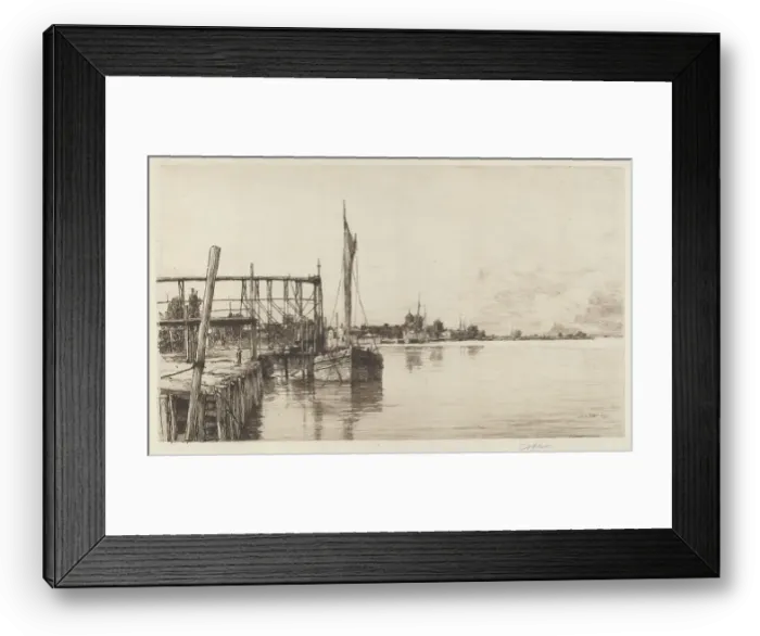 Framed Print : Connecticut River, 1885. Creator: Charles A Platt Framed Print : Connecticut River, 1885. Creator: Charles A Platt