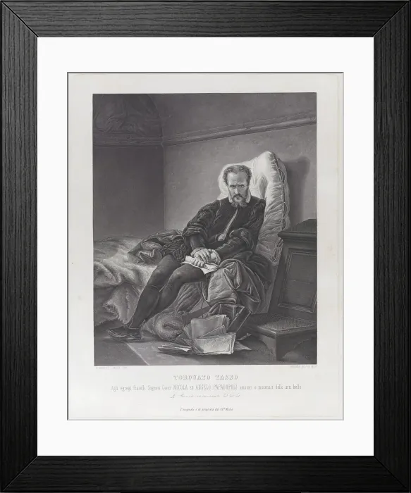 Framed Print : Torquato Tasso at the Ospedale Sant'Anna, 1864-1900. Creator: Luigi Boscolo Framed Print : Torquato Tasso at the Ospedale Sant'Anna, 1864-1900. Creator: Luigi Boscolo