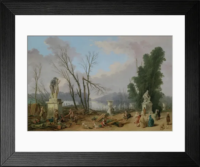 Framed Print : Le Tapis Vert (The Green Carpet), ca 1776. Creator: Robert, Hubert (1733-1808) Framed Print : Le Tapis Vert (The Green Carpet), ca 1776. Creator: Robert, Hubert (1733-1808)