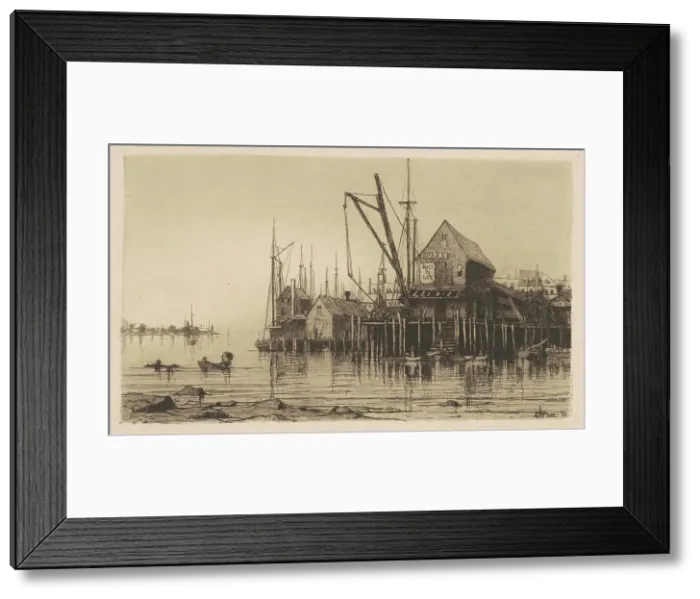 Framed Print : Old Boat-House, 1881. Creator: Charles A Platt