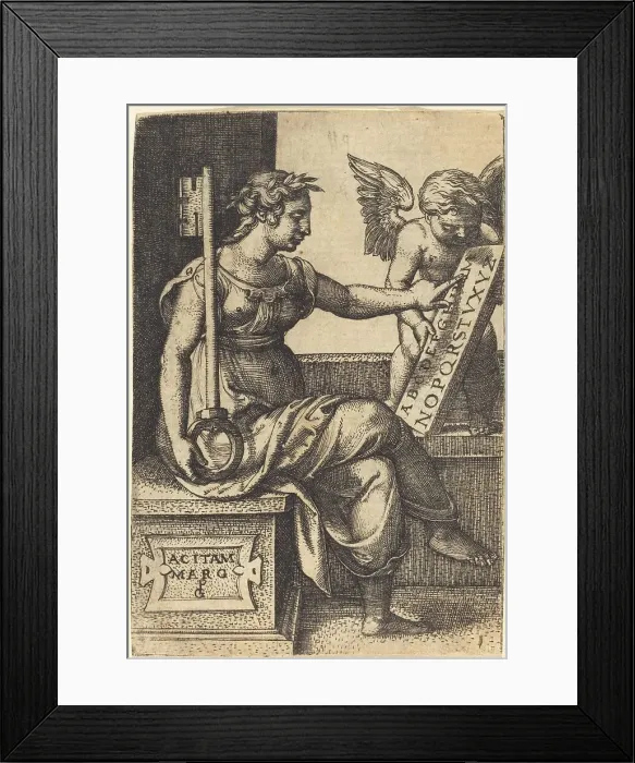 Framed Print : Grammar. Creator: Georg Pencz Framed Print : Grammar. Creator: Georg Pencz