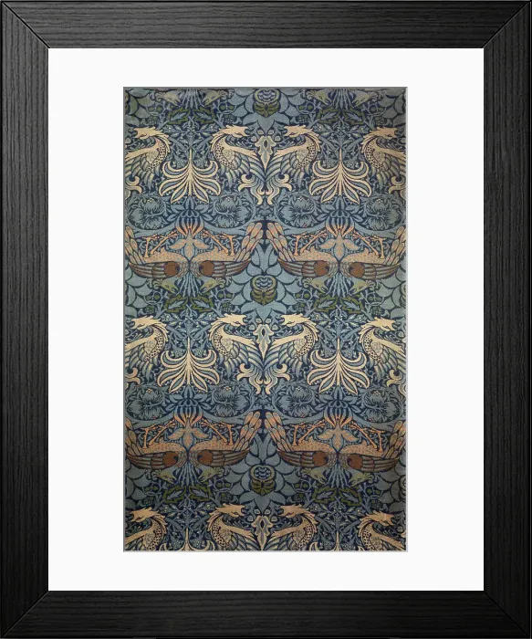 Framed Print : Peacock. Decorative fabric, 1878. Creator: Morris, William (1834-1896) Framed Print : Peacock. Decorative fabric, 1878. Creator: Morris, William (1834-1896)