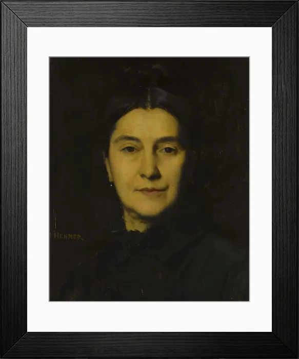 Framed Print : Portrait de Madame Herzog, 1875. Creator: Jean Jacques Henner Framed Print : Portrait de Madame Herzog, 1875. Creator: Jean Jacques Henner
