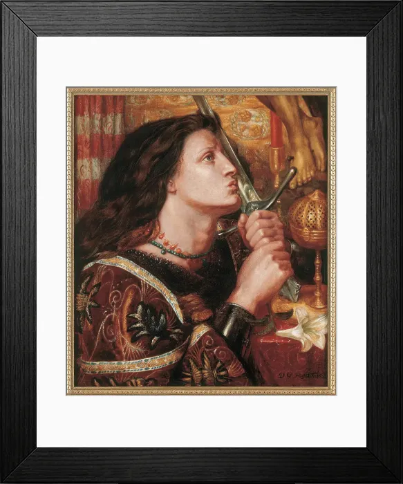 Framed Print : Joan of Arc, 1863. Creator: Rossetti, Dante Gabriel (1828-1882) Framed Print : Joan of Arc, 1863. Creator: Rossetti, Dante Gabriel (1828-1882)