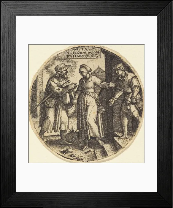 Framed Print : To House the Pilgrims. Creator: Georg Pencz Framed Print : To House the Pilgrims. Creator: Georg Pencz