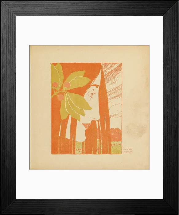 Framed Print : A Decorative Spot in Red and Green, 1898. Creator: Moser, Koloman (1868-1918) Framed Print : A Decorative Spot in Red and Green, 1898. Creator: Moser, Koloman (1868-1918)