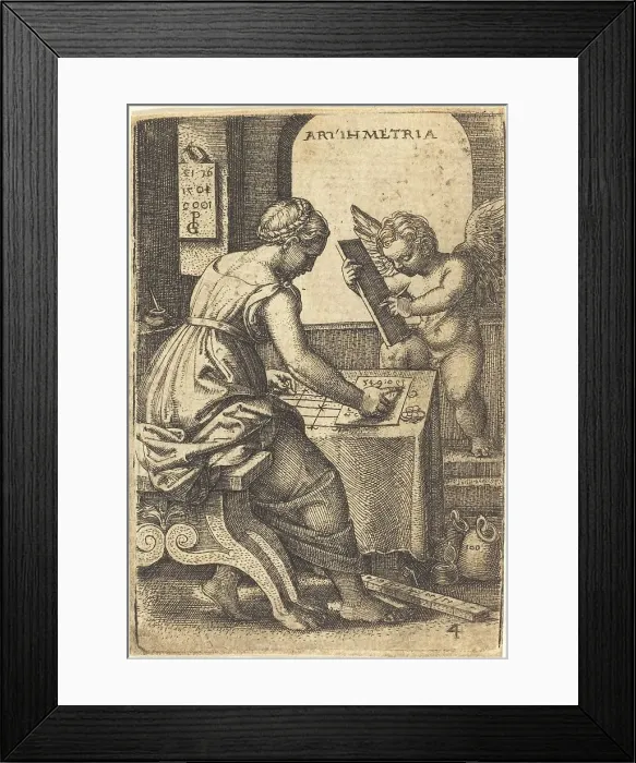 Framed Print : Arithmetic. Creator: Georg Pencz Framed Print : Arithmetic. Creator: Georg Pencz