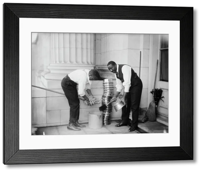 Framed Print : U.S. Capitol - Cleaning Interior, 1914. Creator: Harris & Ewing. U.S. Capitol - Cleaning Interior, 1914. Creator: Harris & Ewing Framed Print : U.S. Capitol - Cleaning Interior, 1914. Creator: Harris & Ewing. U.S. Capitol - Cleaning Interior, 1914. Creator: Harris & Ewing