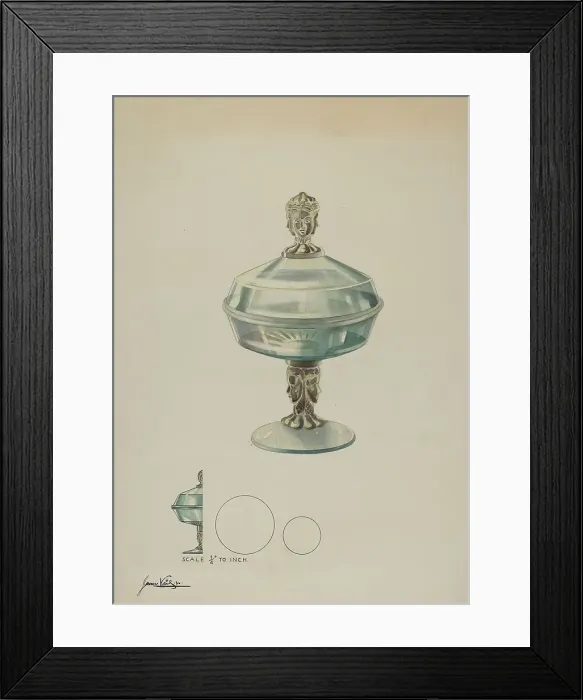 Framed Print : Covered Compote, c. 1936. Creator: James Vail Framed Print : Covered Compote, c. 1936. Creator: James Vail