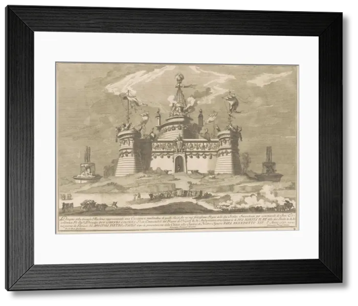 Framed Print : The Seconda Macchina for the Chinea of 1757: The Fortress of Cockaigne, 1757. Creator: Giuseppe Pozzi Framed Print : The Seconda Macchina for the Chinea of 1757: The Fortress of Cockaigne, 1757. Creator: Giuseppe Pozzi