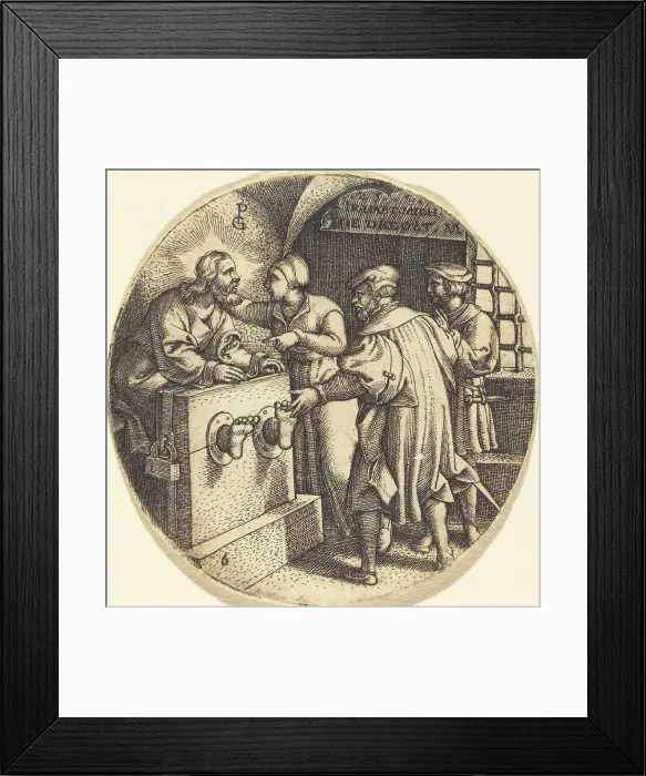 Framed Print : To Visit the Imprisoned. Creator: Georg Pencz Framed Print : To Visit the Imprisoned. Creator: Georg Pencz