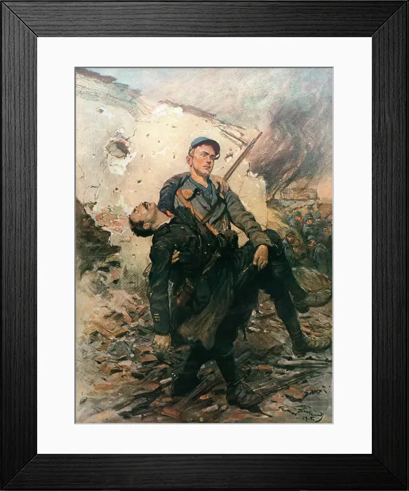 Framed Print : Deux Heros; Tableau de Georges Scott. 1915. Creator: Georges Bertin Scott Framed Print : Deux Heros; Tableau de Georges Scott. 1915. Creator: Georges Bertin Scott