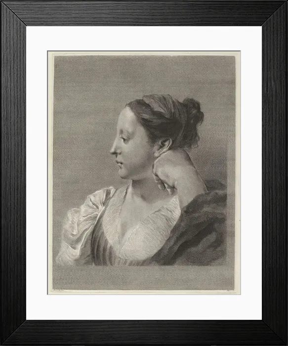 Framed Print : Young Woman in Profile. Creator: Marco Alvise Pitteri Framed Print : Young Woman in Profile. Creator: Marco Alvise Pitteri