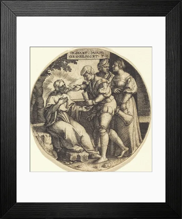 Framed Print : To Give Drink to the Thirsty. Creator: Georg Pencz Framed Print : To Give Drink to the Thirsty. Creator: Georg Pencz