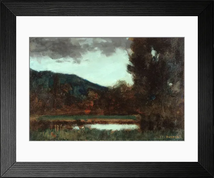 Framed Print : Paysage d'Alsace, crépuscule, between 1879 and 1888. Creator: Jean Jacques Henner Framed Print : Paysage d'Alsace, crépuscule, between 1879 and 1888. Creator: Jean Jacques Henner