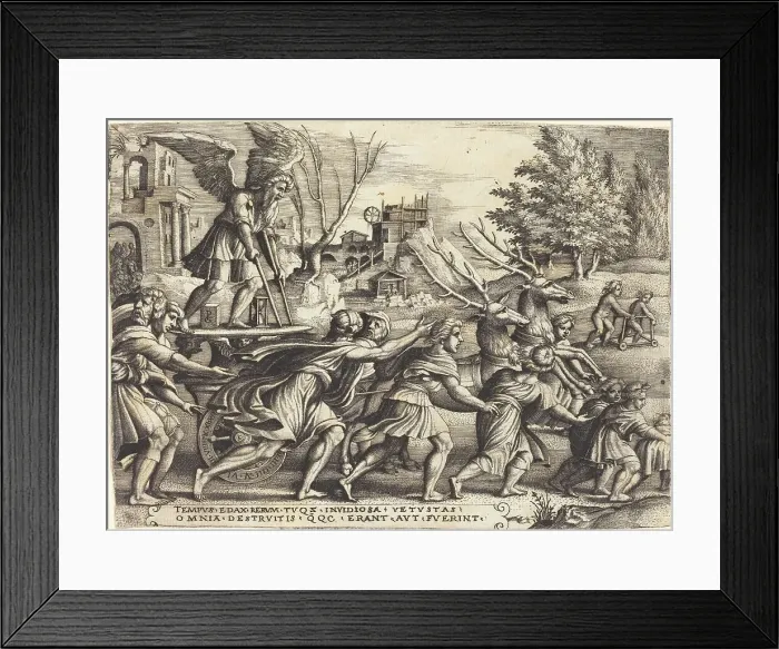 Framed Print : The Triumph of Time, c. 1539. Creator: Georg Pencz Framed Print : The Triumph of Time, c. 1539. Creator: Georg Pencz