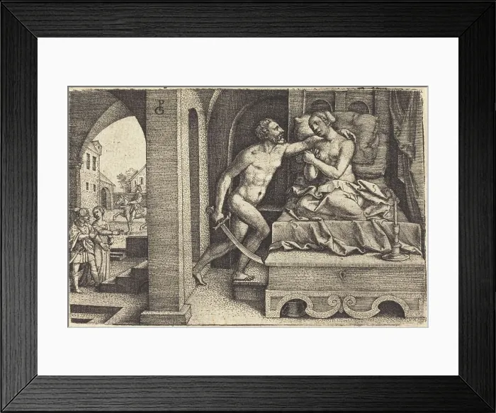 Framed Print : Tarquin and Lucretia. Creator: Georg Pencz Framed Print : Tarquin and Lucretia. Creator: Georg Pencz