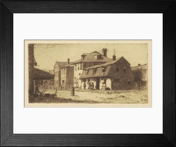 Framed Print : Thames Street, Newport, 1881. Creator: Charles A Platt