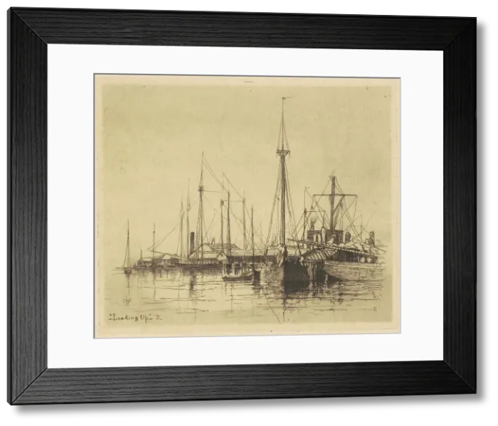 Framed Print : Loading Up, 1881. Creator: Charles A Platt Framed Print : Loading Up, 1881. Creator: Charles A Platt