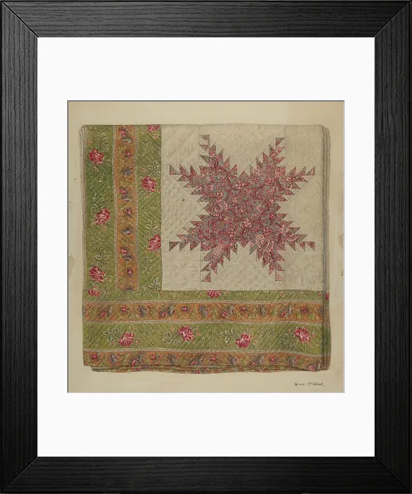 Framed Print : Quilt, c. 1938. Creator: Paul Ward Framed Print : Quilt, c. 1938. Creator: Paul Ward