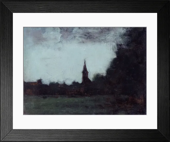 Framed Print : Paysage d'Alsace, le clocher de Bernwiller, c.1890 c.1905. Creator: Jean Jacques Henner Framed Print : Paysage d'Alsace, le clocher de Bernwiller, c.1890 c.1905. Creator: Jean Jacques Henner