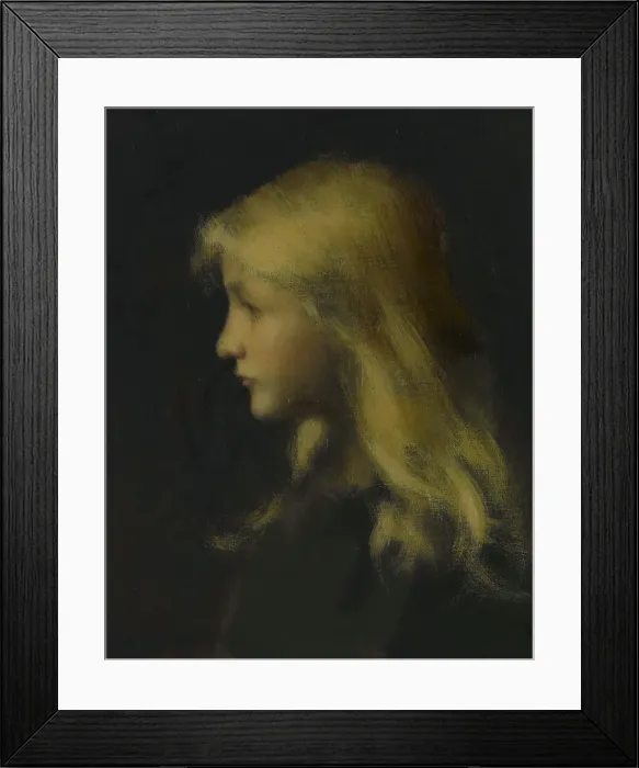 Framed Print : Fillette blonde, between 1900 and 1902. Creator: Jean Jacques Henner Framed Print : Fillette blonde, between 1900 and 1902. Creator: Jean Jacques Henner