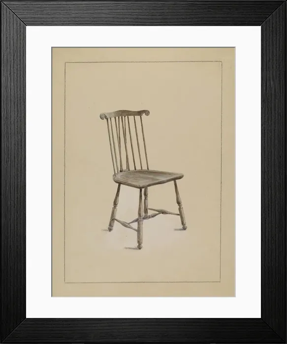 Framed Print : Chair, 1935 / 1942. Creator: Simon Weiss